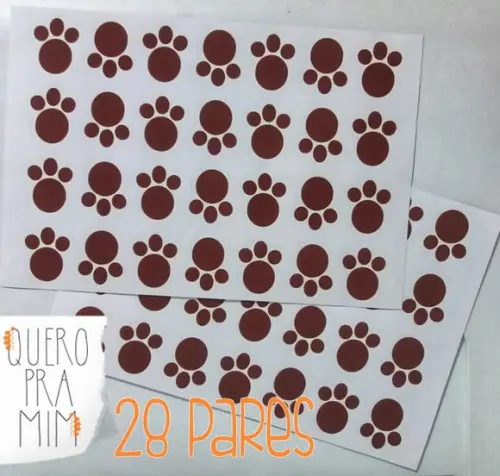 Kit adesivo pegadas coelhinho da Páscoa