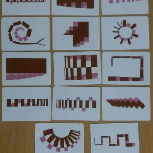pdf Kit 14 Flashcards Torre Rosa e Escada Marrom Montessori