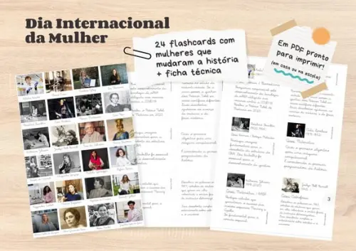 PDF Flashcards Mulheres Que Mudaram a História Dia da Mulher