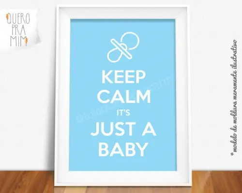 Quadro A4 Keep Calm Its Just a Baby A4