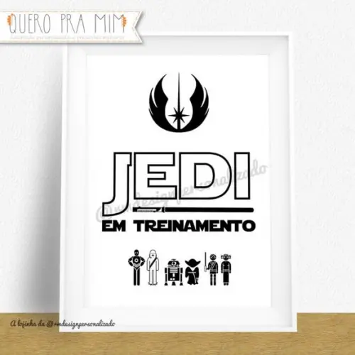 Quadro A4 Star Wars Luke Jedi em Treinamento 20x30cm