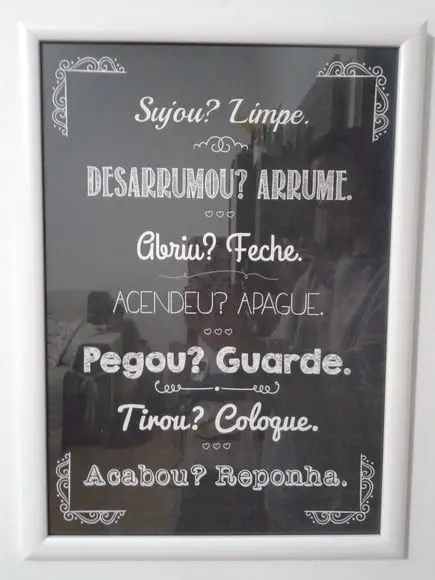 Quadro chalkboard Sujou, limpe A4
