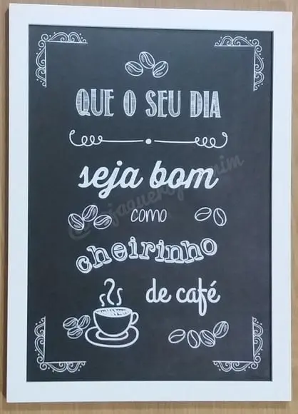 Quadro Cheirinho de Café A4