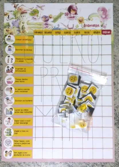 Quadro de Tarefas/incentivo Super Nanny Imã Unicórnio A4