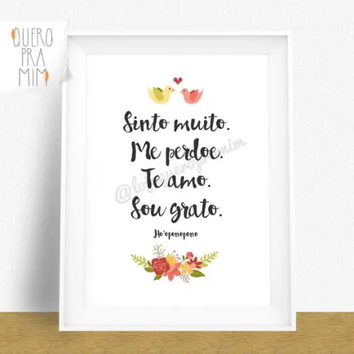 Quadro Ho'oponopono A4