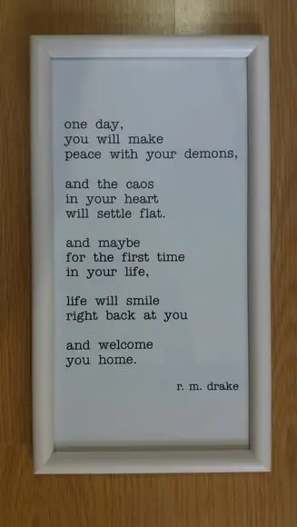 Quadro Poema One Day / Um Dia