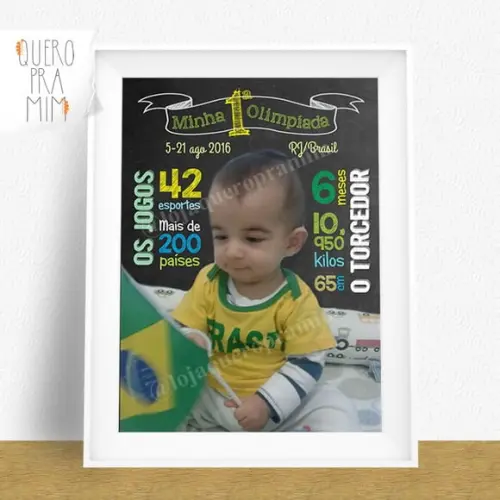 Quadro/chalkboard Mini Torcedor Primeiro Mundial A5