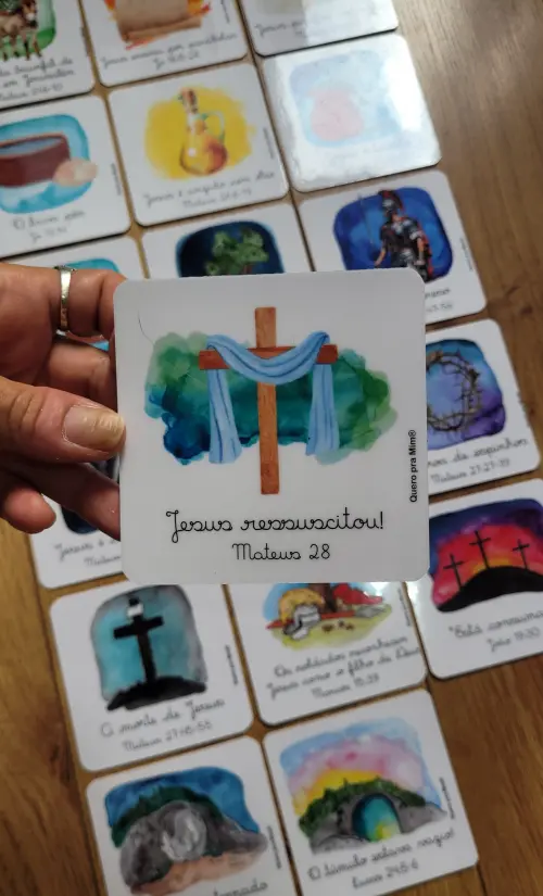 PDF Flashcards Páscoa Cristã Ressurreição Semana Santa - Arquivo digital