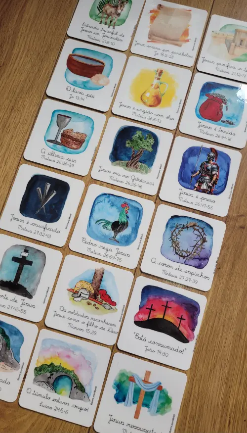 PDF Flashcards Páscoa Cristã Ressurreição Semana Santa - Arqu