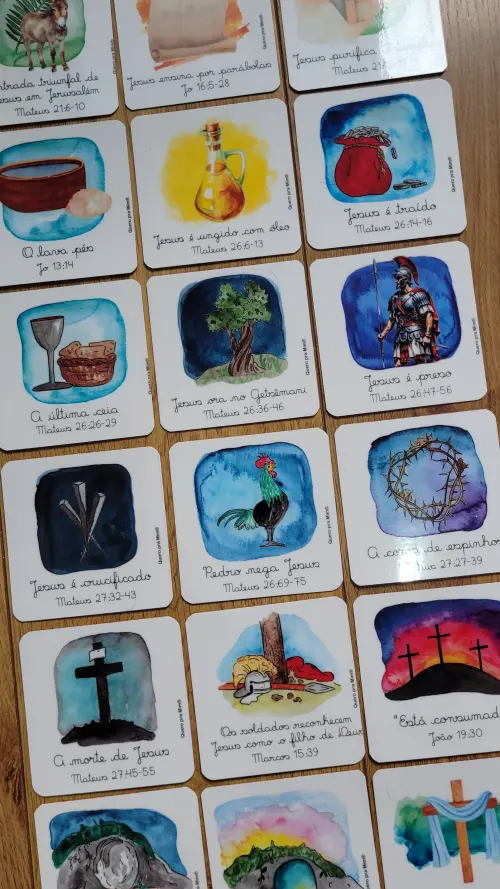 PDF Flashcards Páscoa Cristã Ressurreição Semana Santa - Arqu
