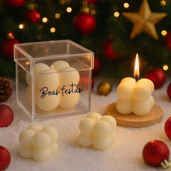 Vela Bubble na Caixinha Natal