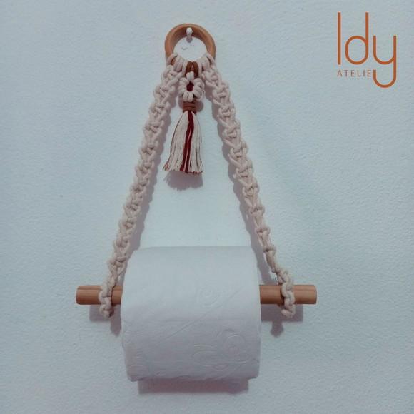 Porta Papel Higiênico Macramê