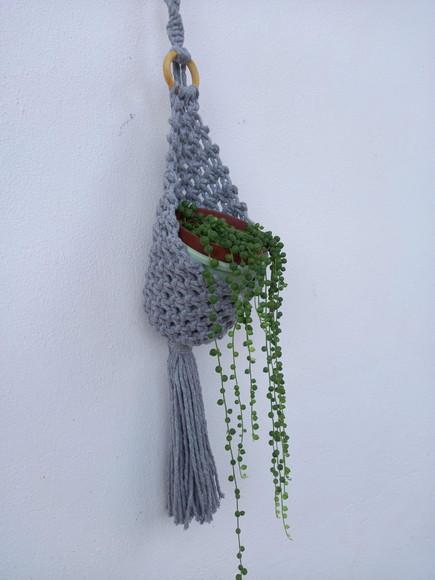 Cachepô Pendente Macramê