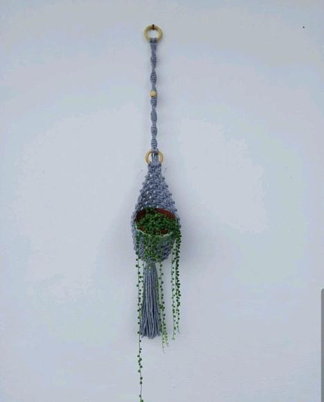 Cachepô Pendente Macramê