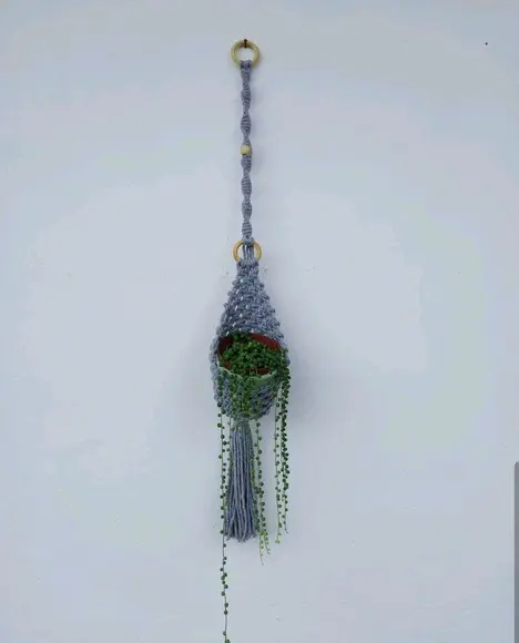 Cachepô Pendente Macramê