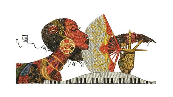 Matriz de Bordado Africana 01