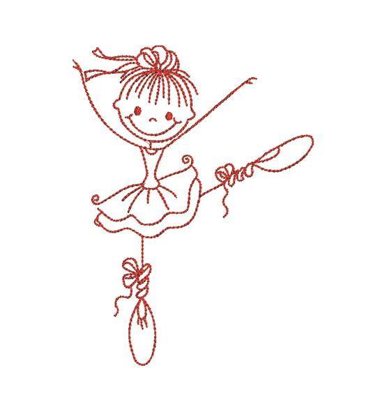 Matriz de bordado Bailarina Ballet 15