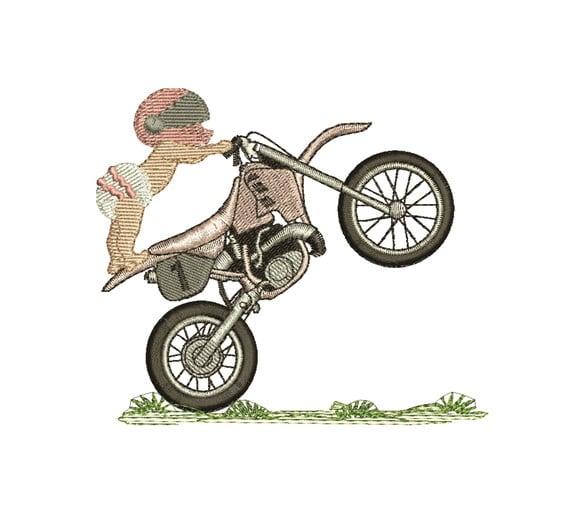 Matriz de Bordado Bebê na Moto