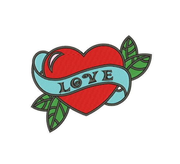 Matriz de Bordado Coração Love