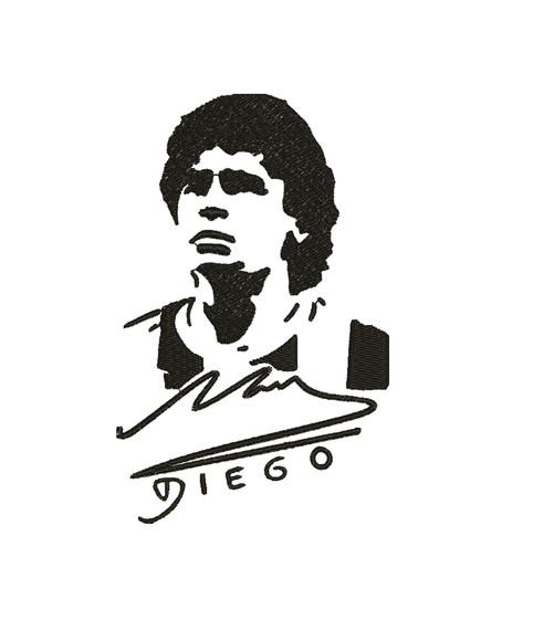 Matriz de Bordado Diego Maradona