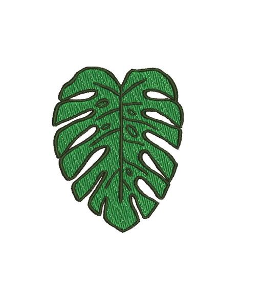 Matriz de Bordado Folha Costela de Adão_03 Monstera