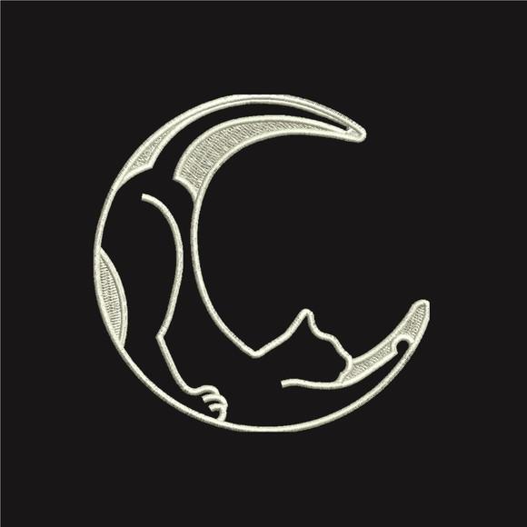 Matriz de Bordado Gato De Lua