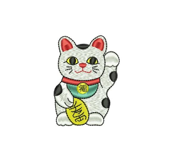 Matriz de Bordado Gato da Sorte