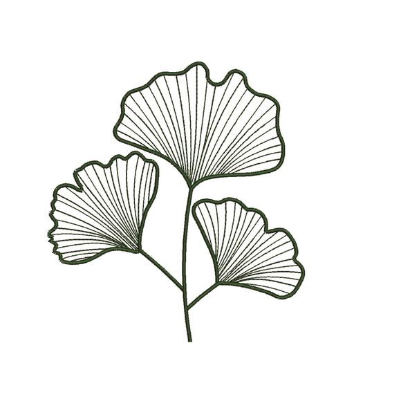 Matriz de Bordado Ginkgo Biloba