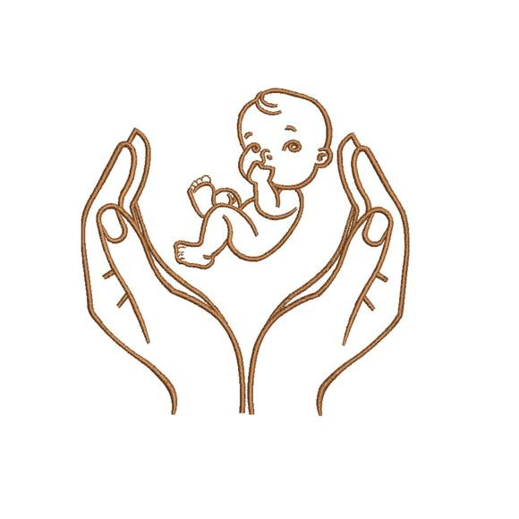 Matriz de Bordado Mãos Bebê