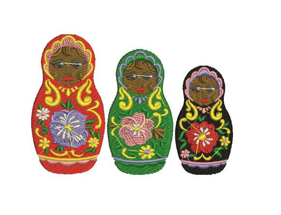Matriz de Bordado Matrioska Boneca Russa