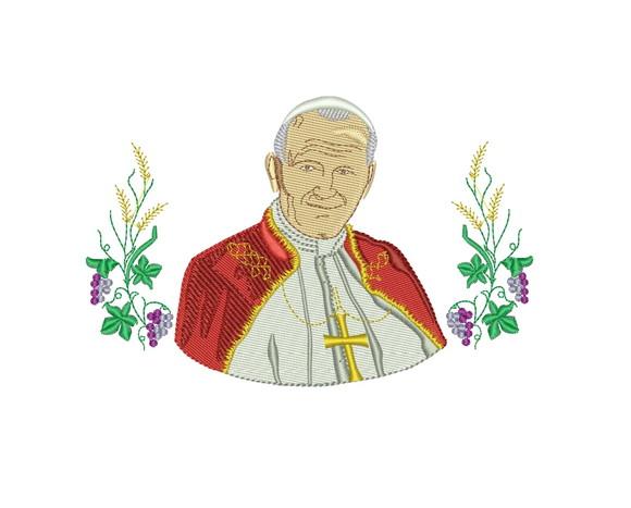 Matriz de Bordado Papa João Paulo 02