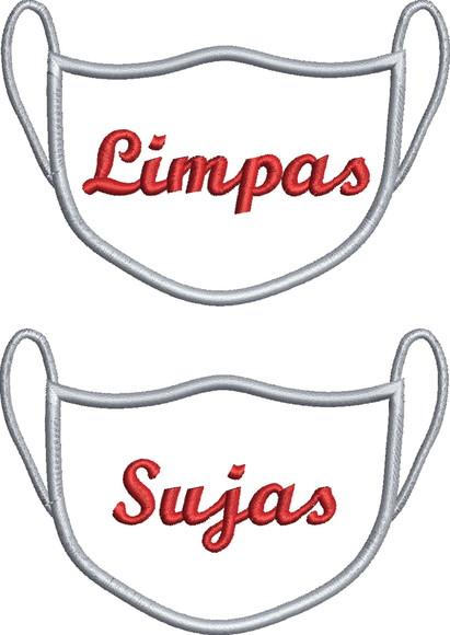 Matriz de Bordado para Porta Mascaras Sujas e Limpas