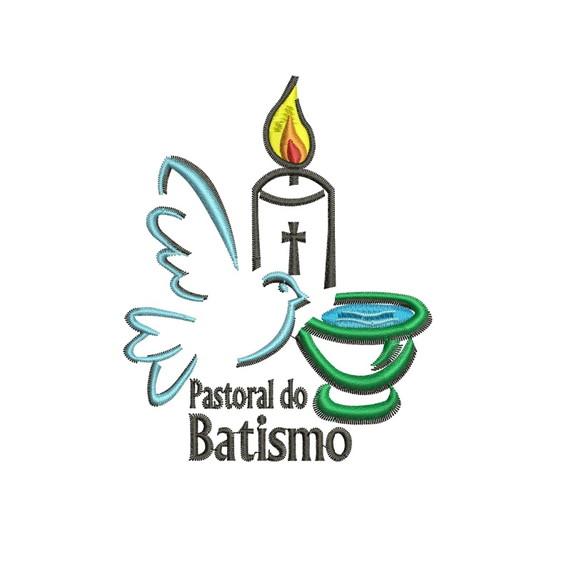 Matriz de Bordado Pastoral do Batismo 01