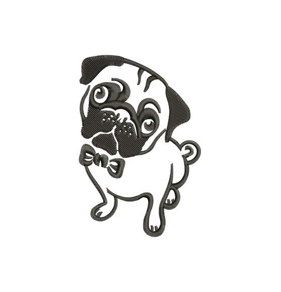 Matriz de Bordado Pug 02