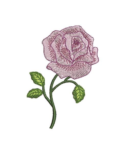 Matriz de Bordado Rosa 01