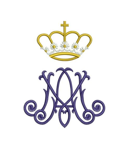 Matriz de Bordado Símbolo Ave Maria