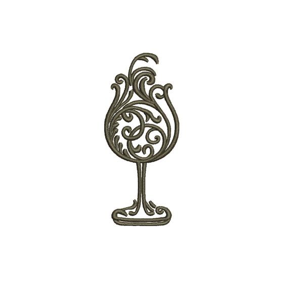Matriz de Bordado Taça de vinho 01