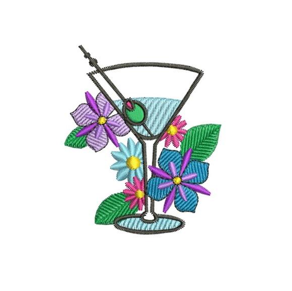 Matriz de Bordado Taça de Martini