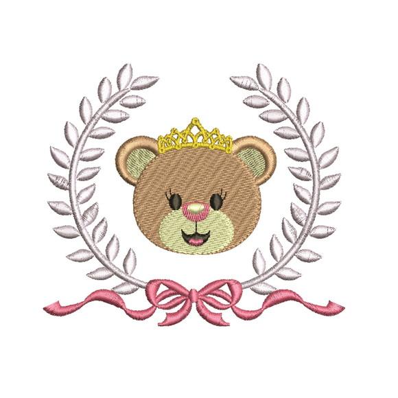 Matriz de Bordado Ursinha com Ramos