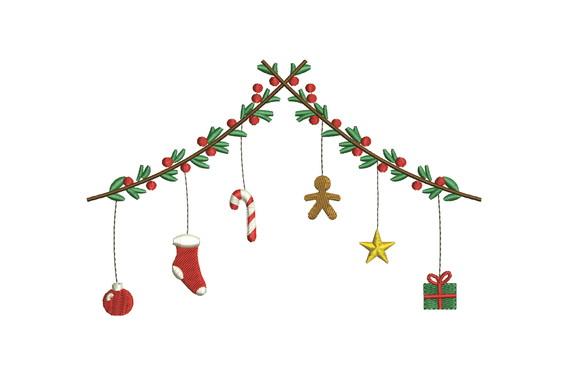 Matriz de Bordado Varal de Natal 01