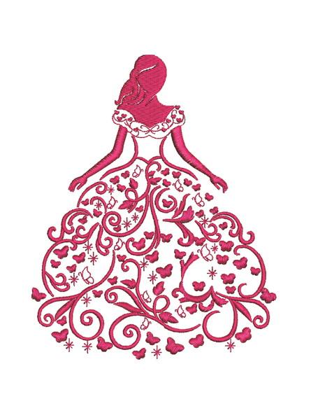 Matriz de Bordado Vestido 15 Anos