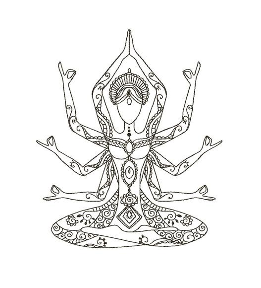 Matriz de Bordado Yoga 08