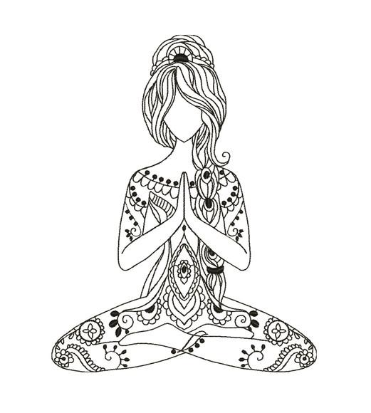Matriz de Bordado Yoga 07
