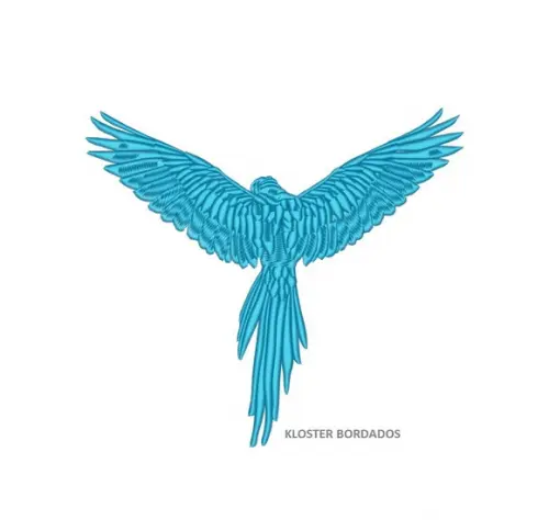 Matriz de Bordado Arara Azul Grande