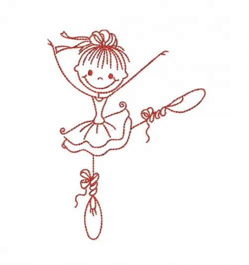 Matriz de bordado Bailarina Ballet 15