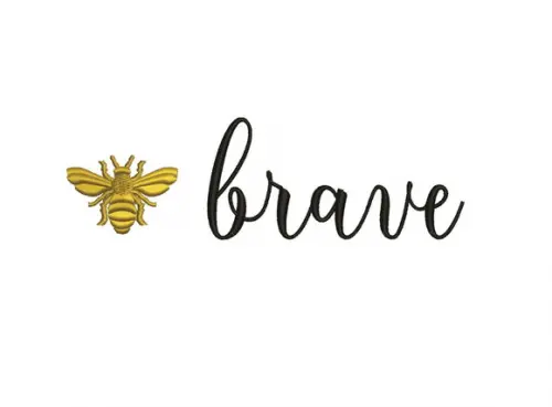 Matriz de bordado Bee Brave