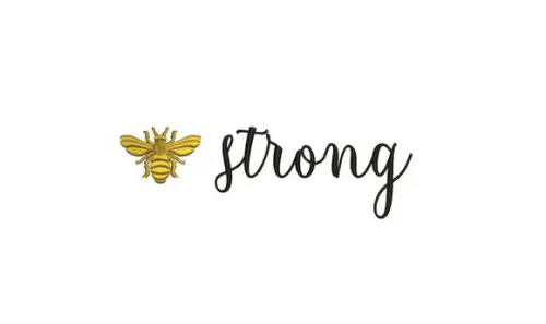 Matriz de bordado Bee Strong