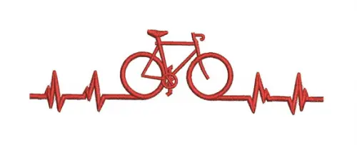 Matriz de bordado Bicicleta 06 Batimento Cardíaco
