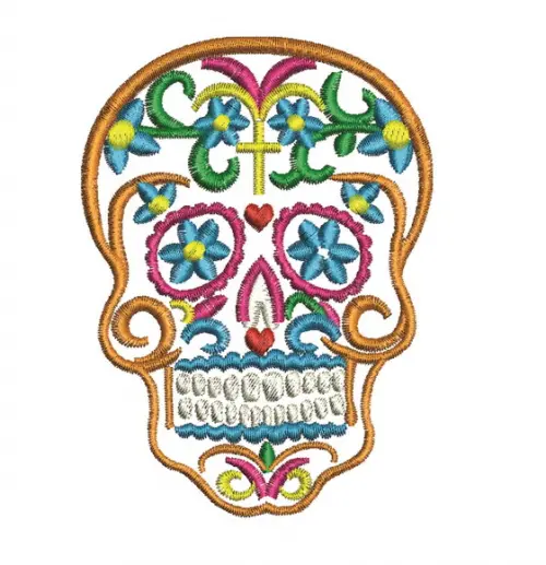 Matriz de Bordado Caveira Mexicana