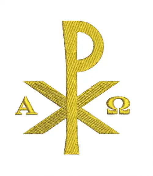Matriz de bordado Chi Rho